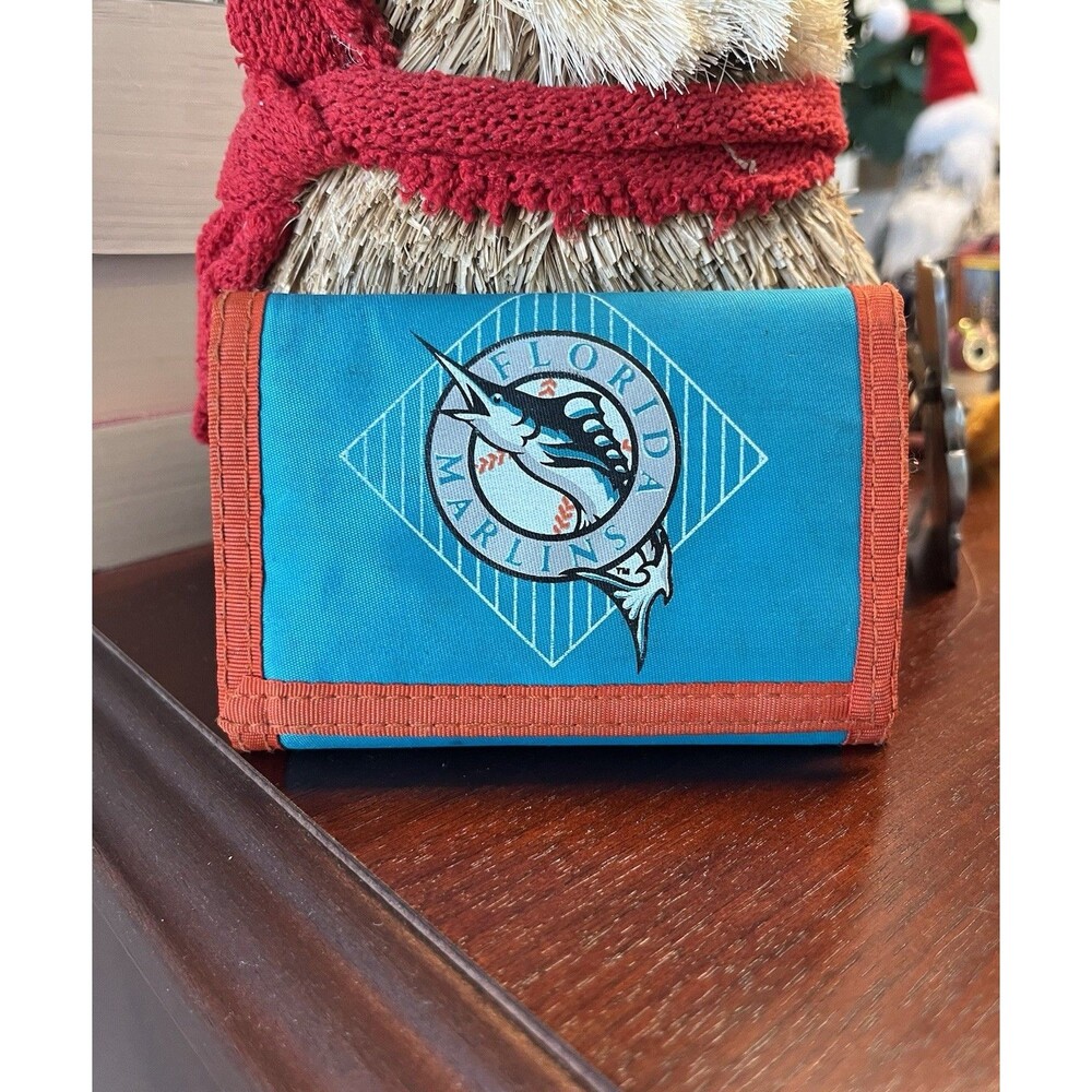 Vintage 1990’s MLB Florida Marlins Baseball Trifold Wallet Logo Merch RARE